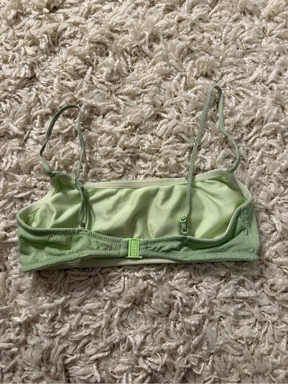 triangl swimwear Green Sparkle Bikini Set - size small